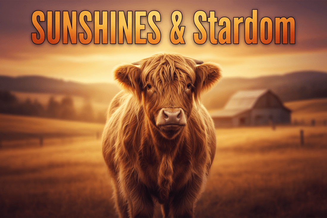 Sunlight & Stardom (A composed but fully aware statement from a Highland cow entering his influence era.) - HomesteadHoboz