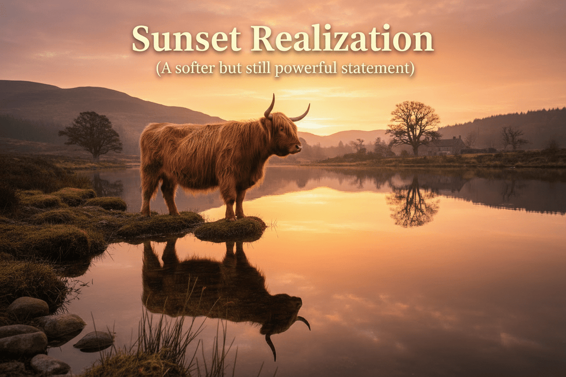 Sunset Realization (A softer but still powerful statement) - HomesteadHoboz