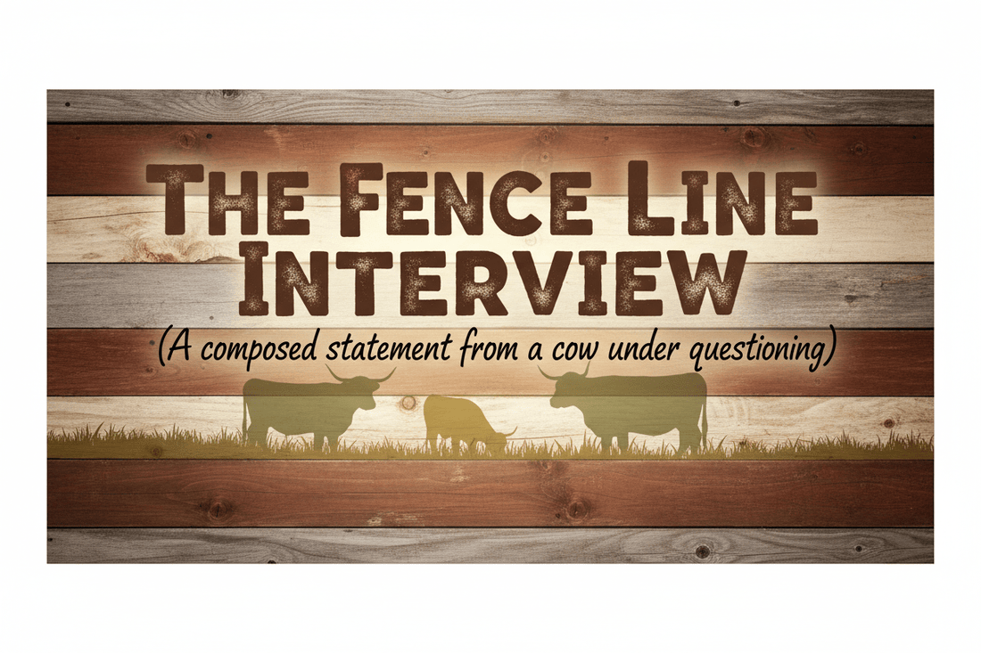 The Fence Line Interview (A composed statement from a cow under questioning) - HomesteadHoboz