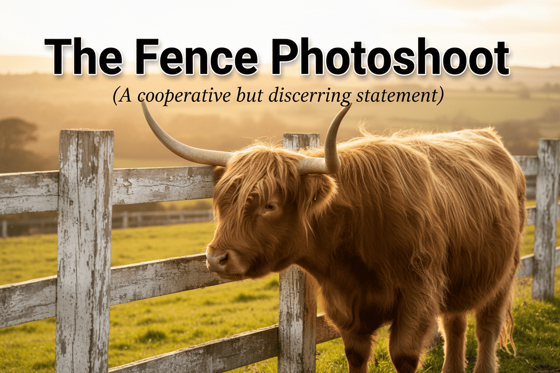 The Fence Photoshoot (A cooperative but discerning statement.) - HomesteadHoboz