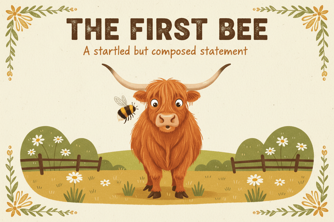 The First Bee (A startled but composed statement.) - HomesteadHoboz
