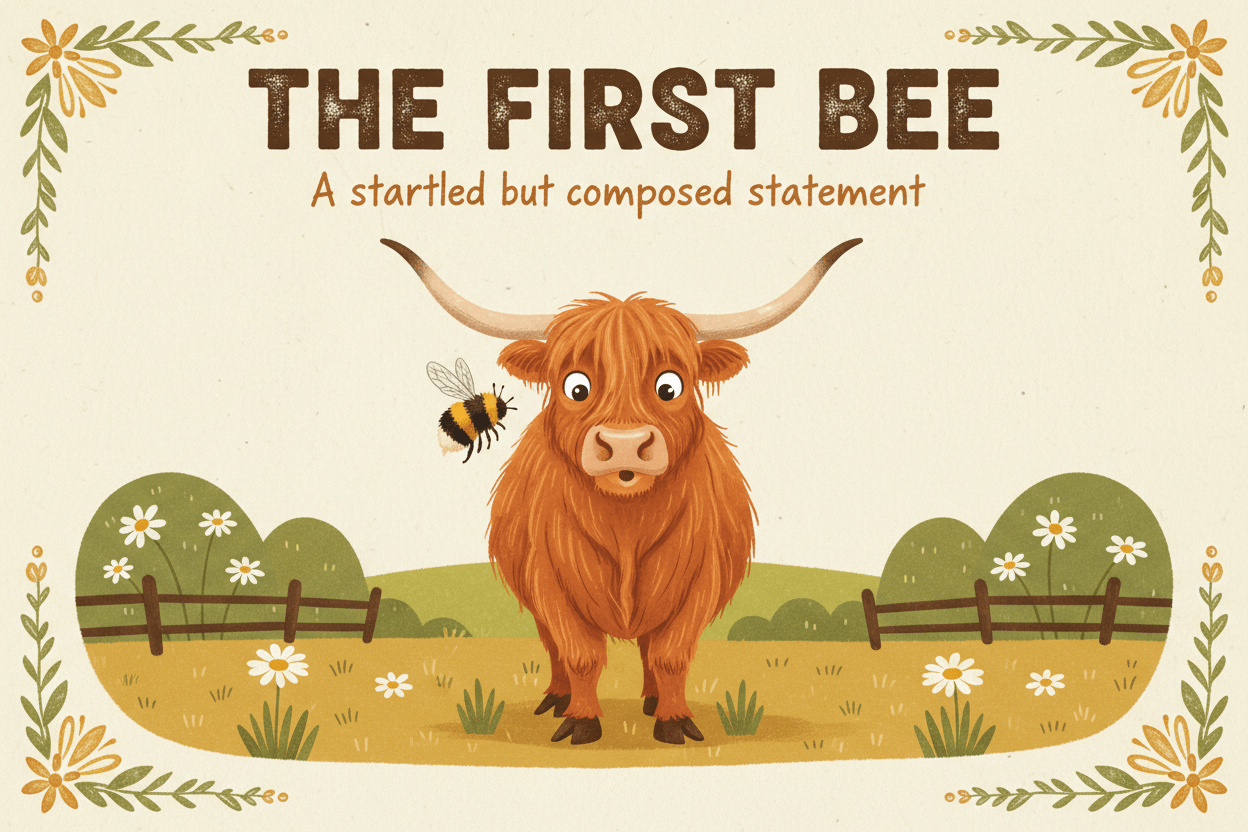 The First Bee (A startled but composed statement.) - HomesteadHoboz