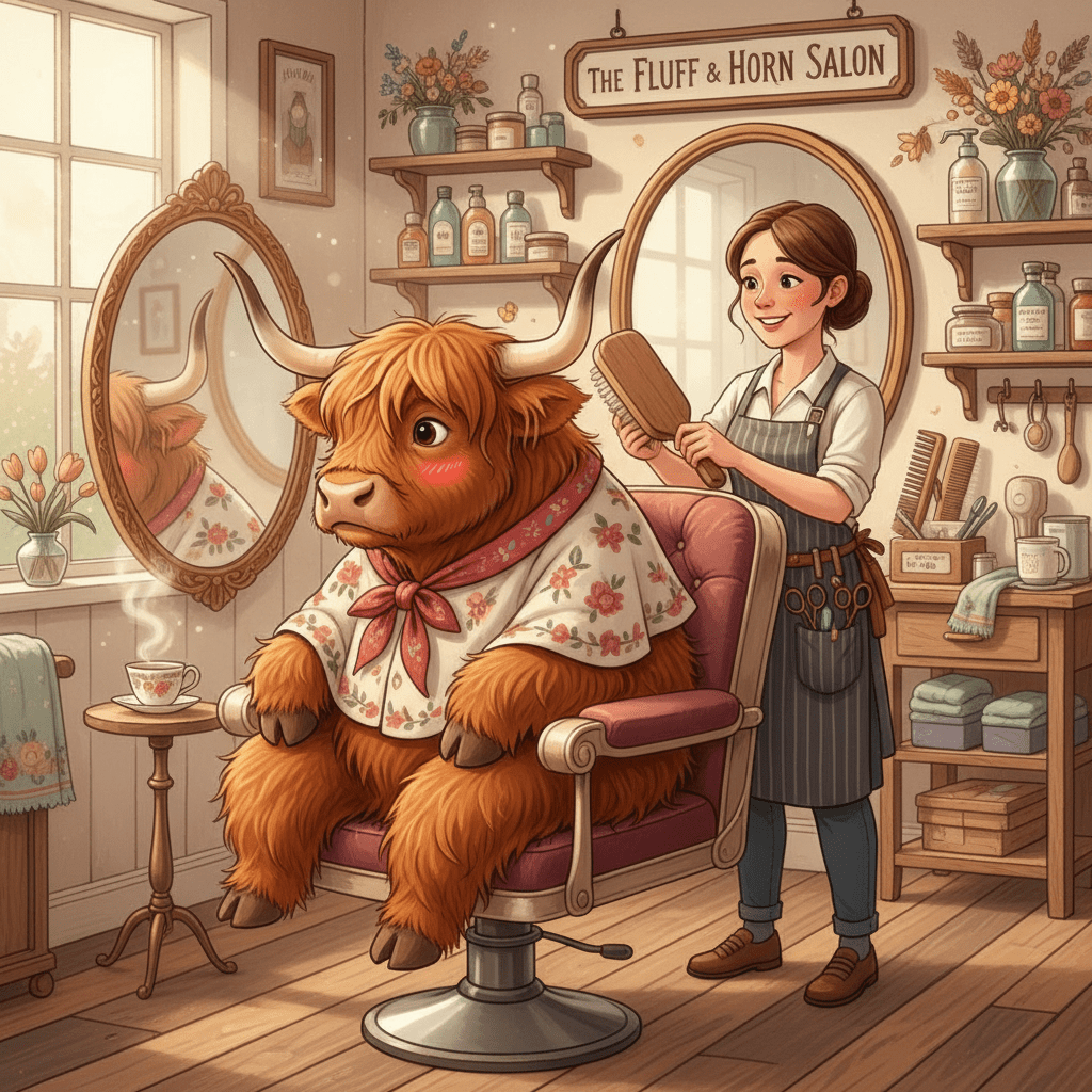 The Grooming Incident ( A deeply personal statement from a Highland cow subjected to advanced preperation techniques) - HomesteadHoboz