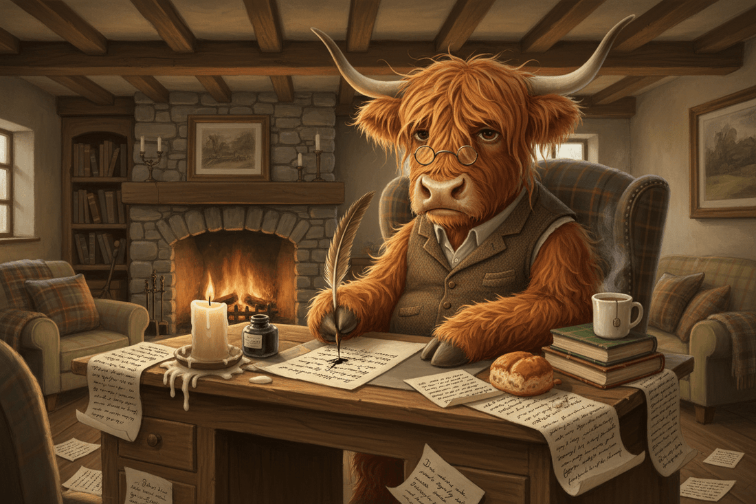 The New Arrival:A completely composed statement from a Highland cow whose emotional stability lasted approximately twenty-four hours - HomesteadHoboz