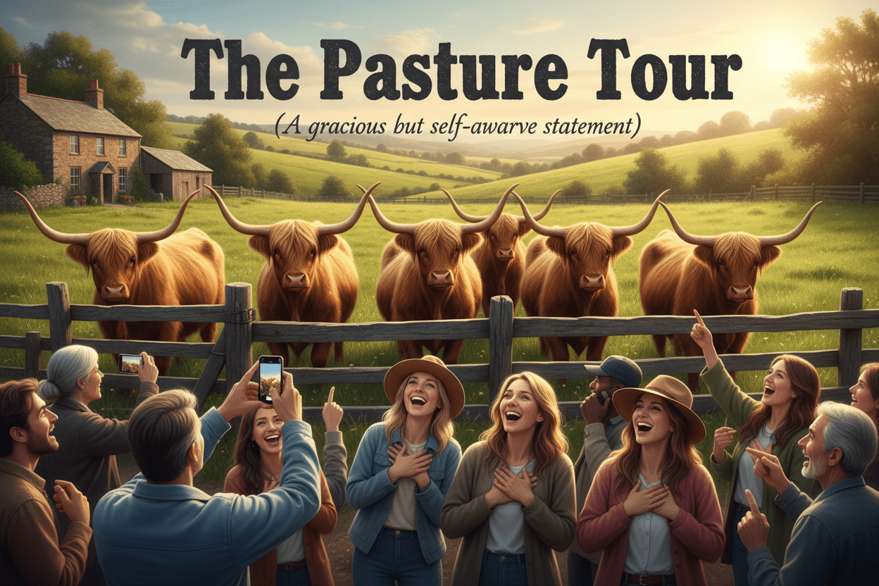 The Pasture Tour (A gracious but self-aware statement.) - HomesteadHoboz
