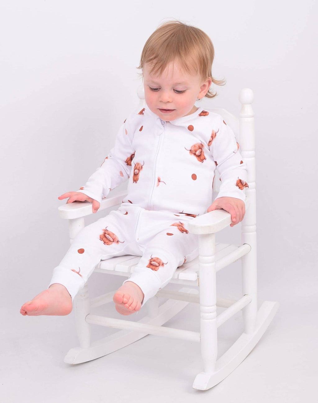 Highland Cow Sleepsuit: 0-3M