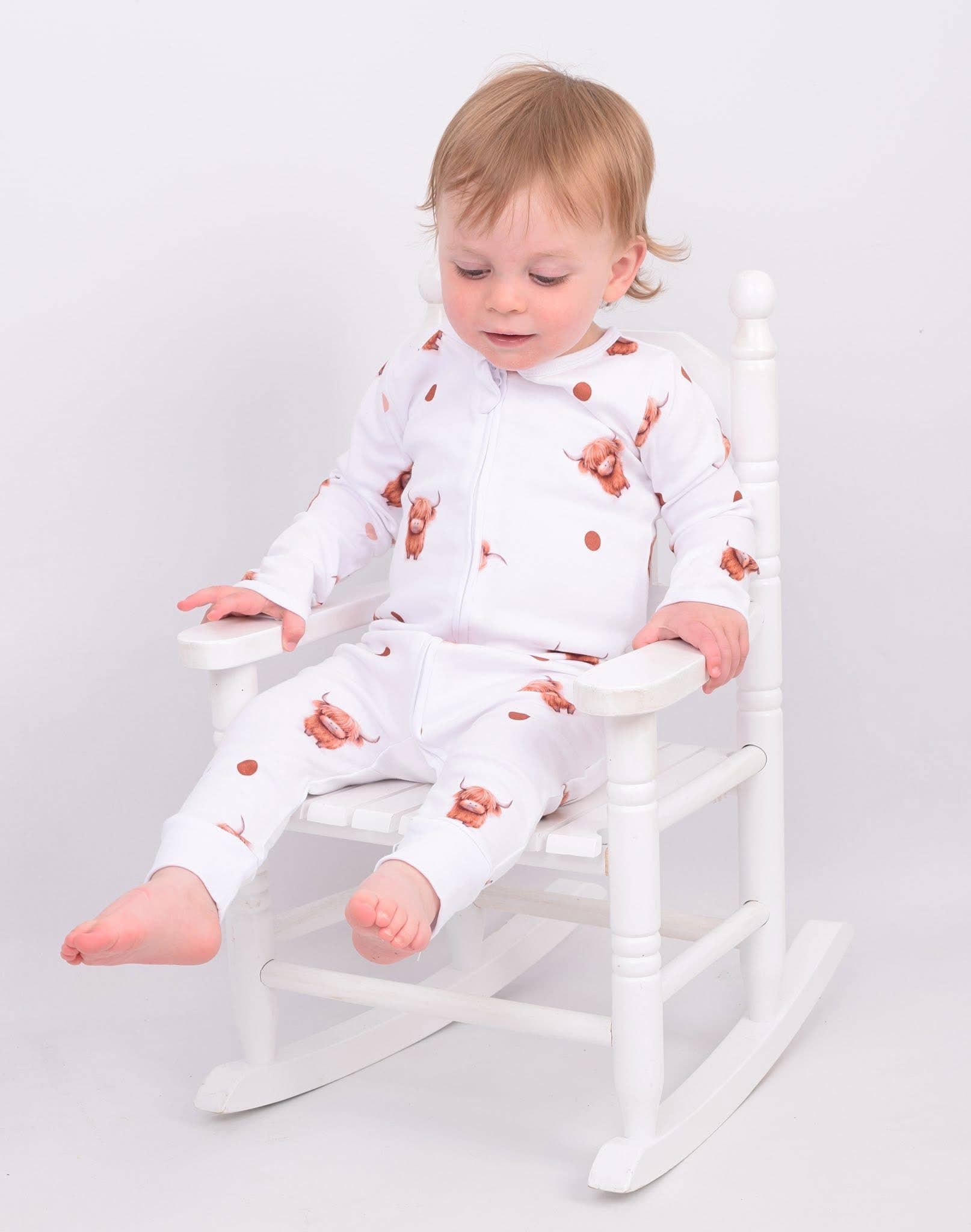 Highland Cow Sleepsuit: 0-3M
