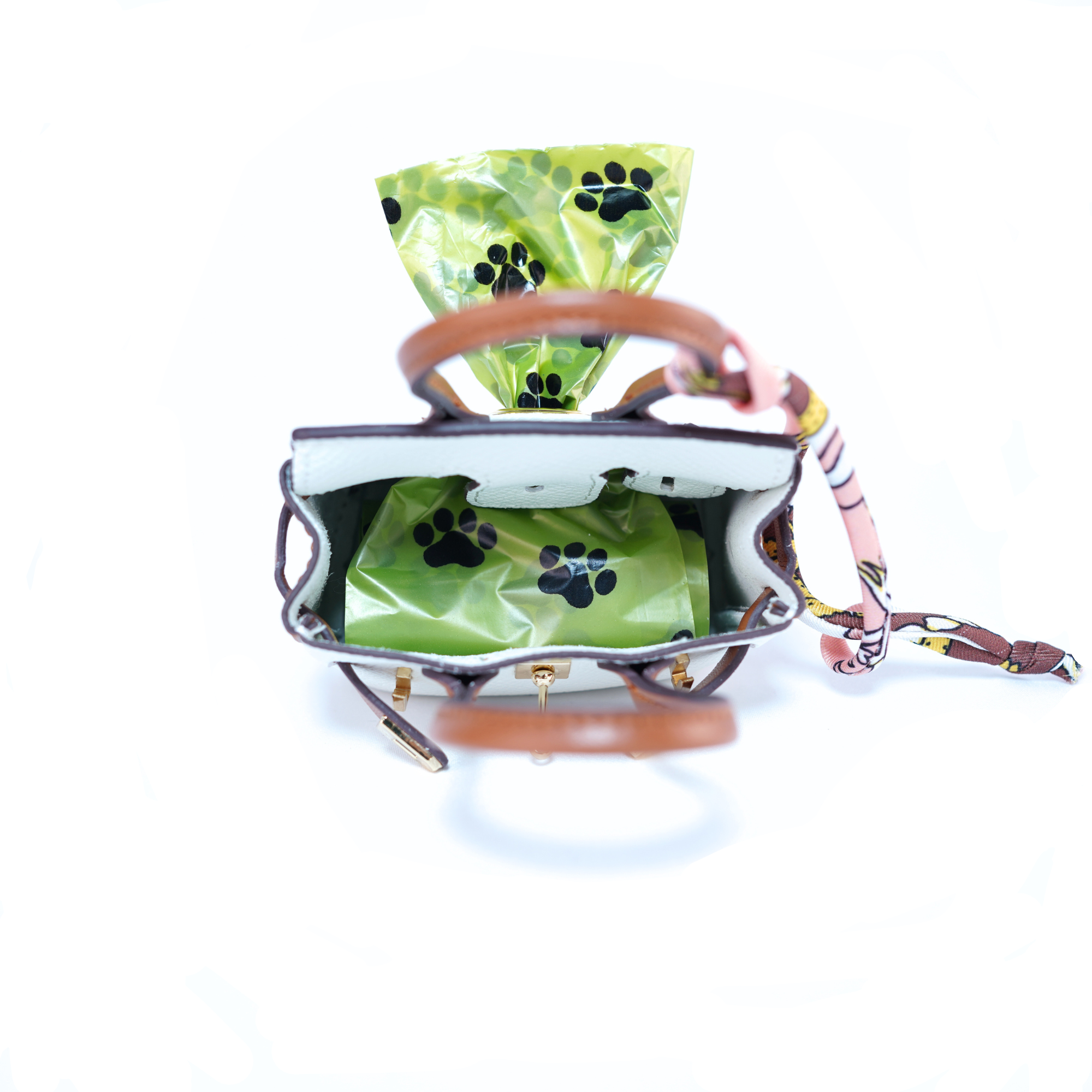 Barkin Dog Waste Bag Dispenser #3: Pink/Brown