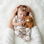 Highland Floral Cow Western Baby Girls Sleeper - 3-6M - HomesteadHoboz