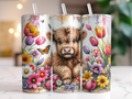Baby Heifer Highland Cow Spring Tumbler - HomesteadHoboz