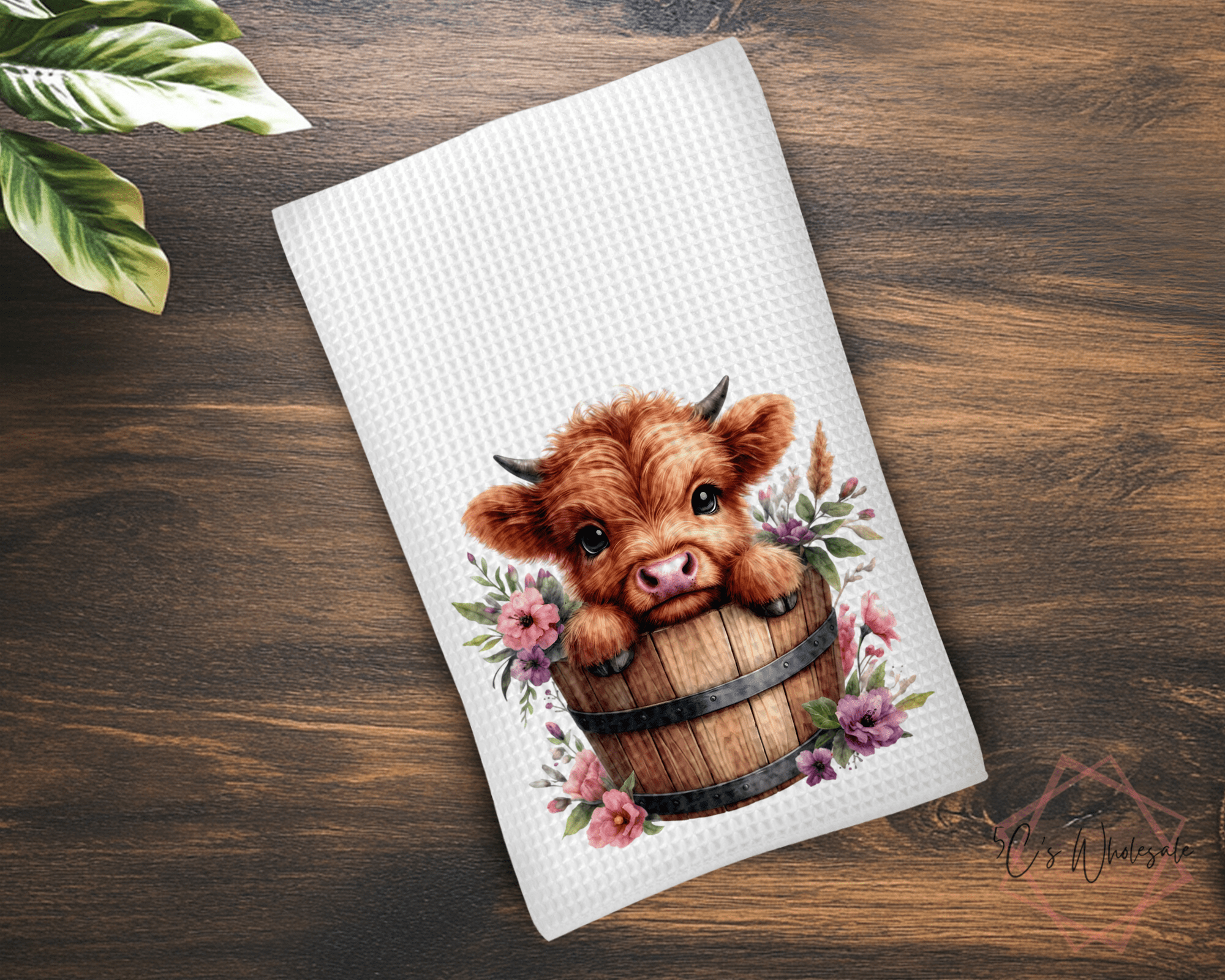 Baby Highland Cow Dish Towel - Adorably Moo - velous Kitchen Decor - HomesteadHoboz