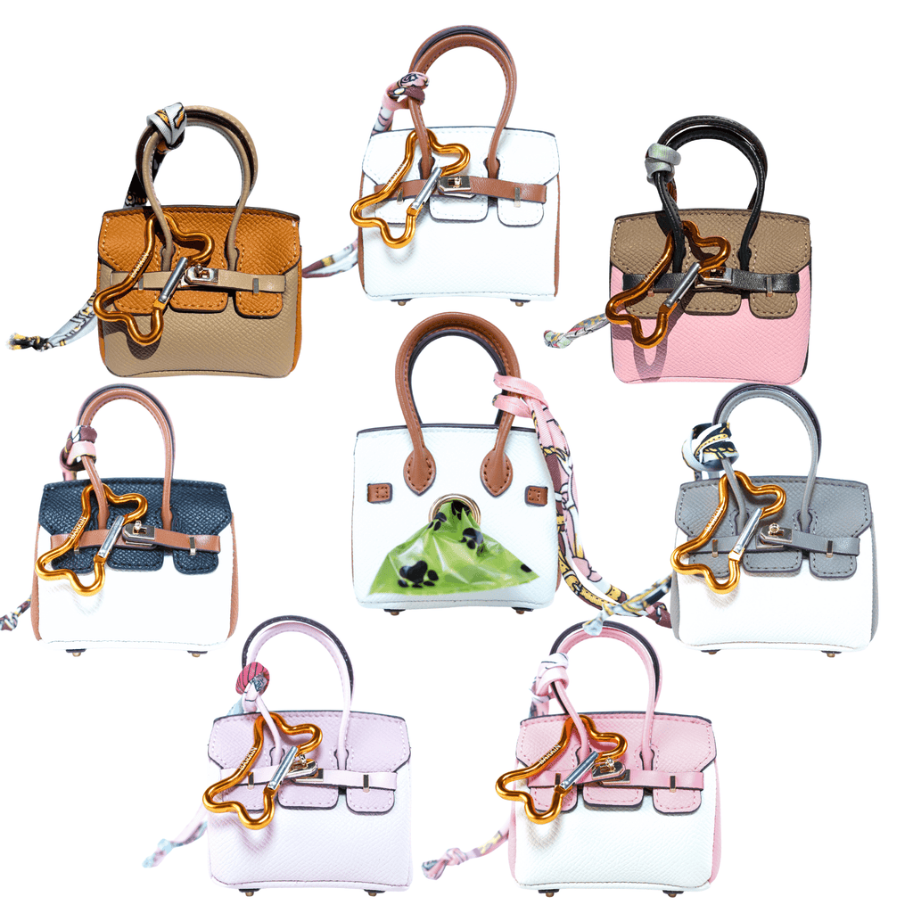 Chic Pink/Brown Dog Waste Bag Dispenser - Pet Waste Management - HomesteadHoboz