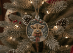 Fluffy Highland Cow Christmas Ornament - HomesteadHoboz