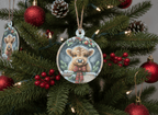 Fluffy Highland Cow Christmas Ornament - HomesteadHoboz