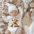 Hay I'm New Here Cow Baby Bodysuit, Cute Highland Heifer - HomesteadHoboz