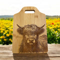 Highland Cow Bamboo Board - Moo - tiful Charcuterie & Cutting Board - HomesteadHoboz