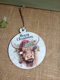 Highland Cow Bull Christmas Ornament - HomesteadHoboz
