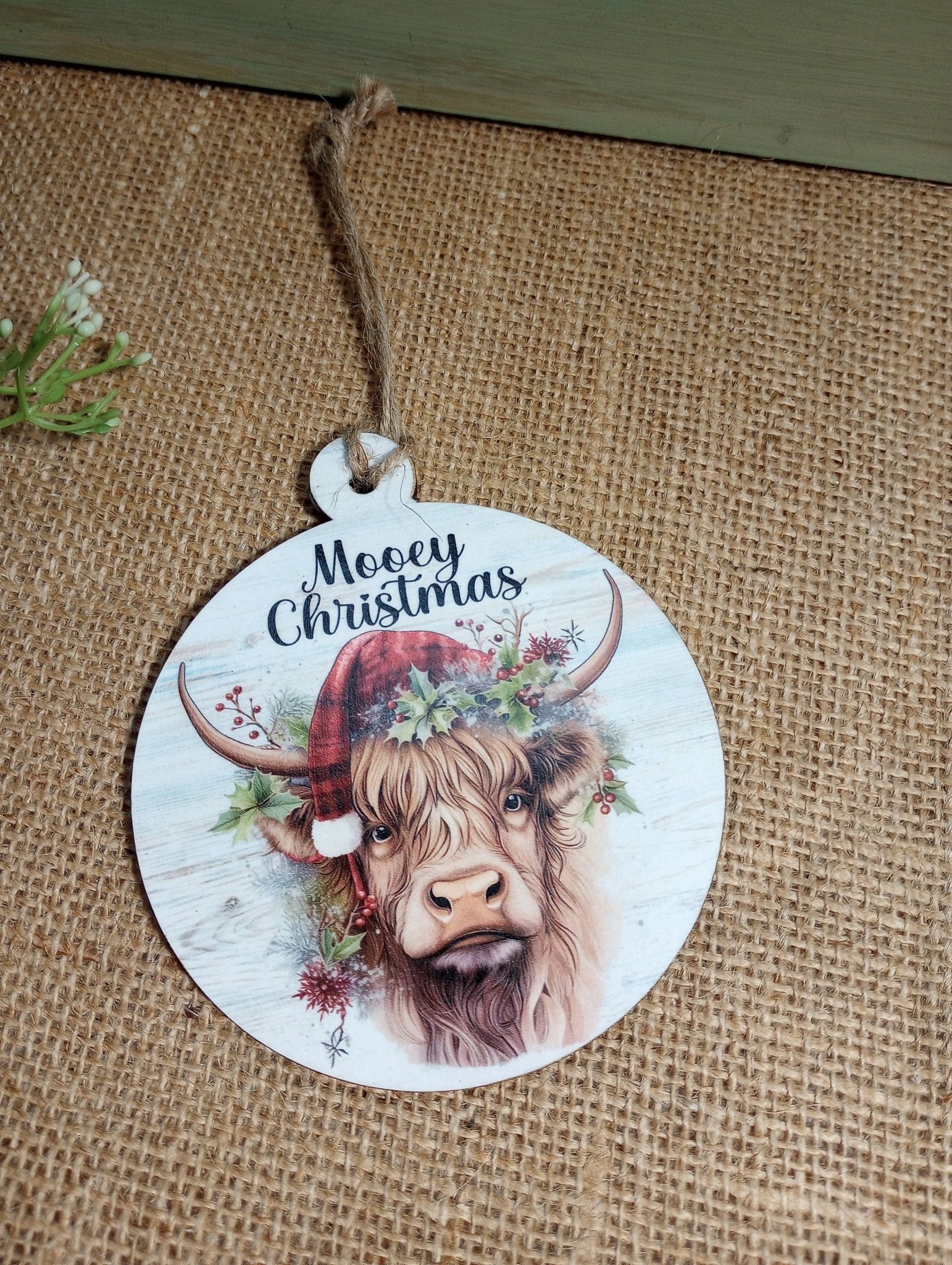 Highland Cow Bull Christmas Ornament - HomesteadHoboz