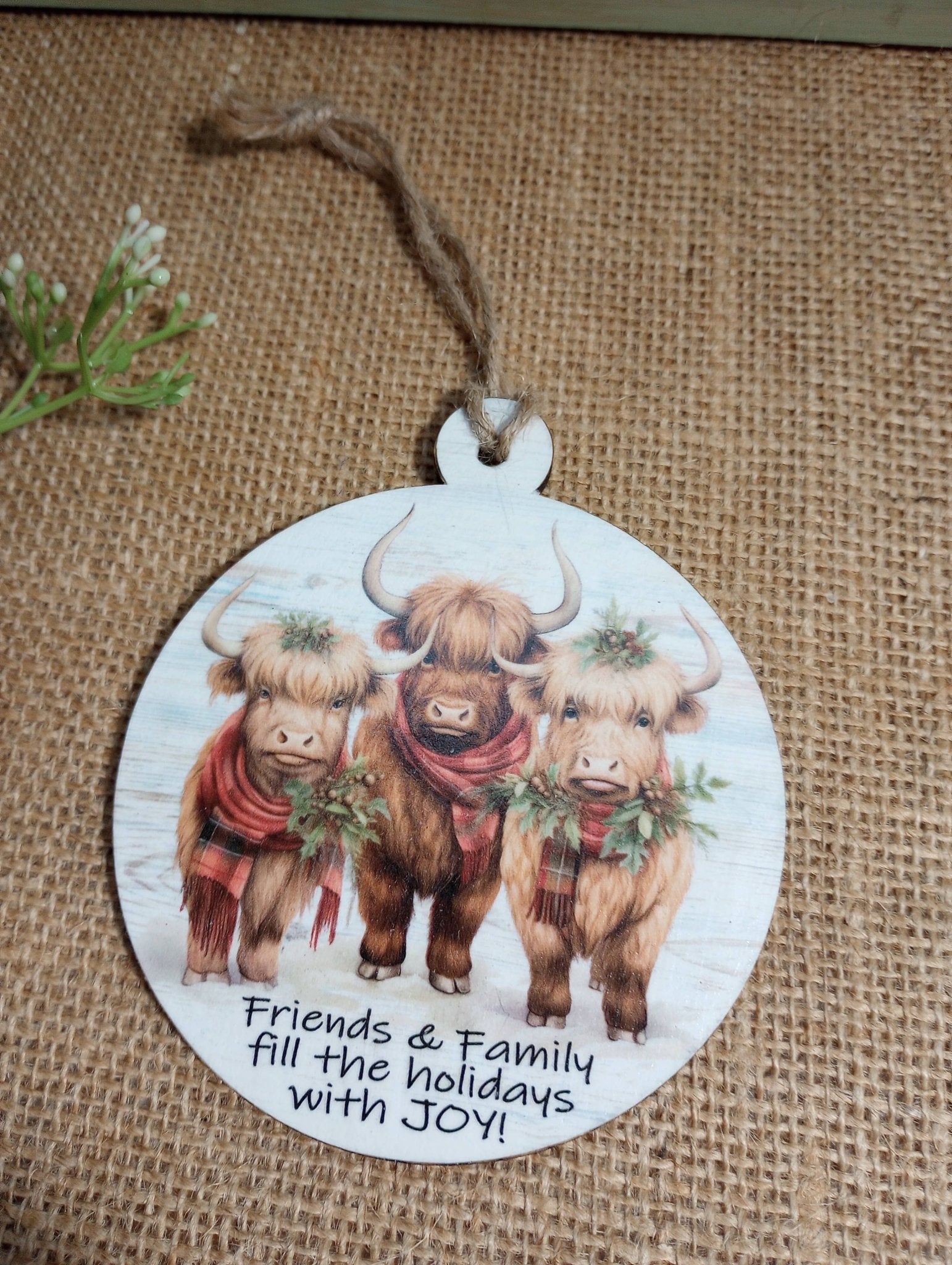Highland Cow Christmas Ornament - Family & Friends - HomesteadHoboz