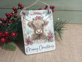 Highland Cow Christmas Ornament - Elegance - HomesteadHoboz