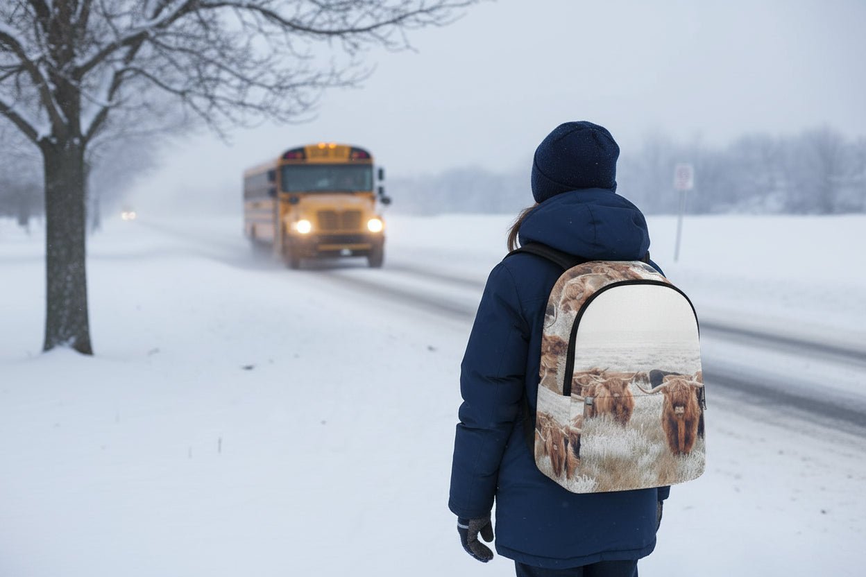 Highland Cow Herd Backpack - Waterproof Western Farmhouse School Bag - HomesteadHoboz