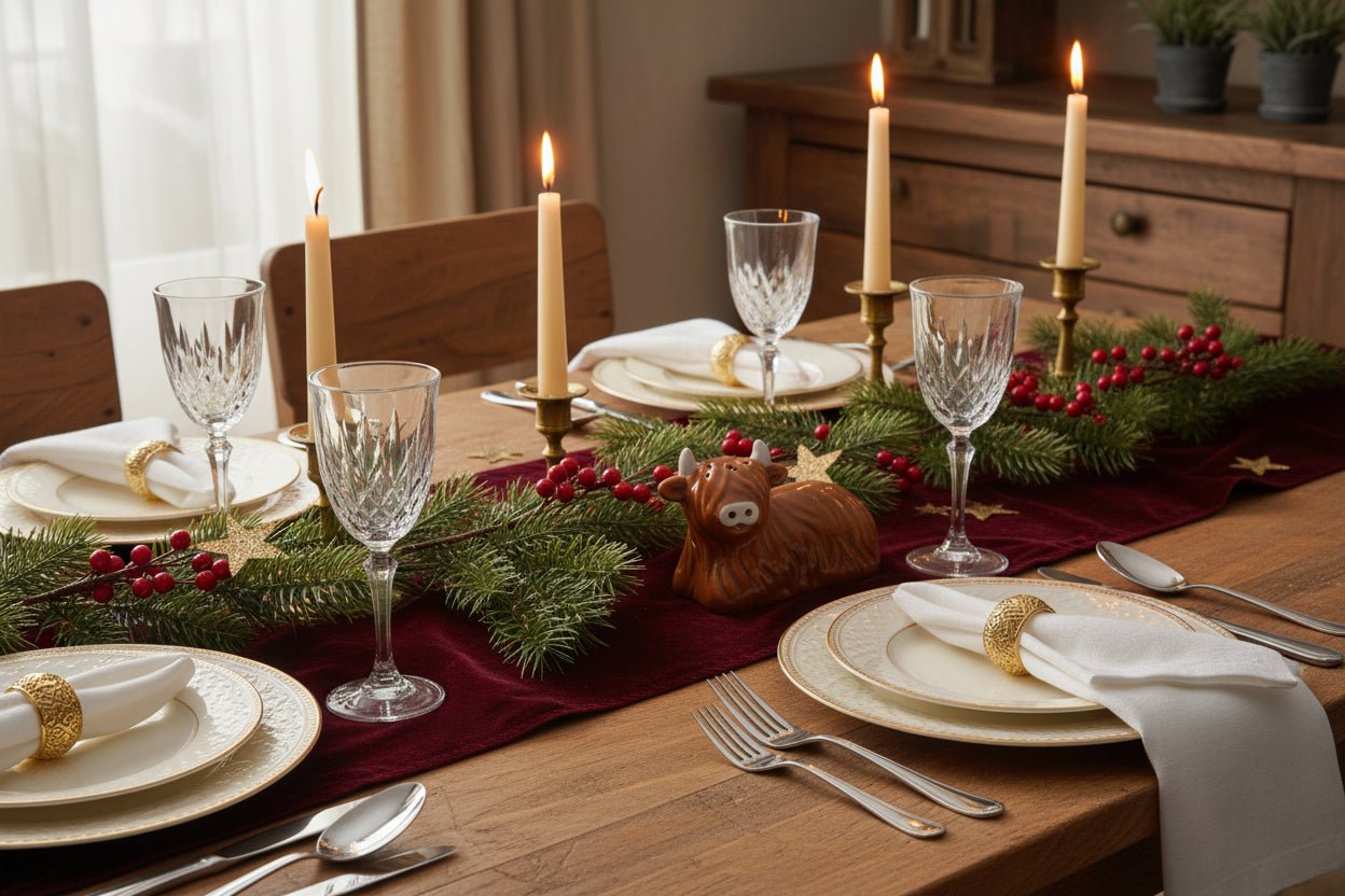 Highland Cow Salt & Pepper Shakers - Ceramic Farmhouse Kitchen Gift Set - HomesteadHoboz