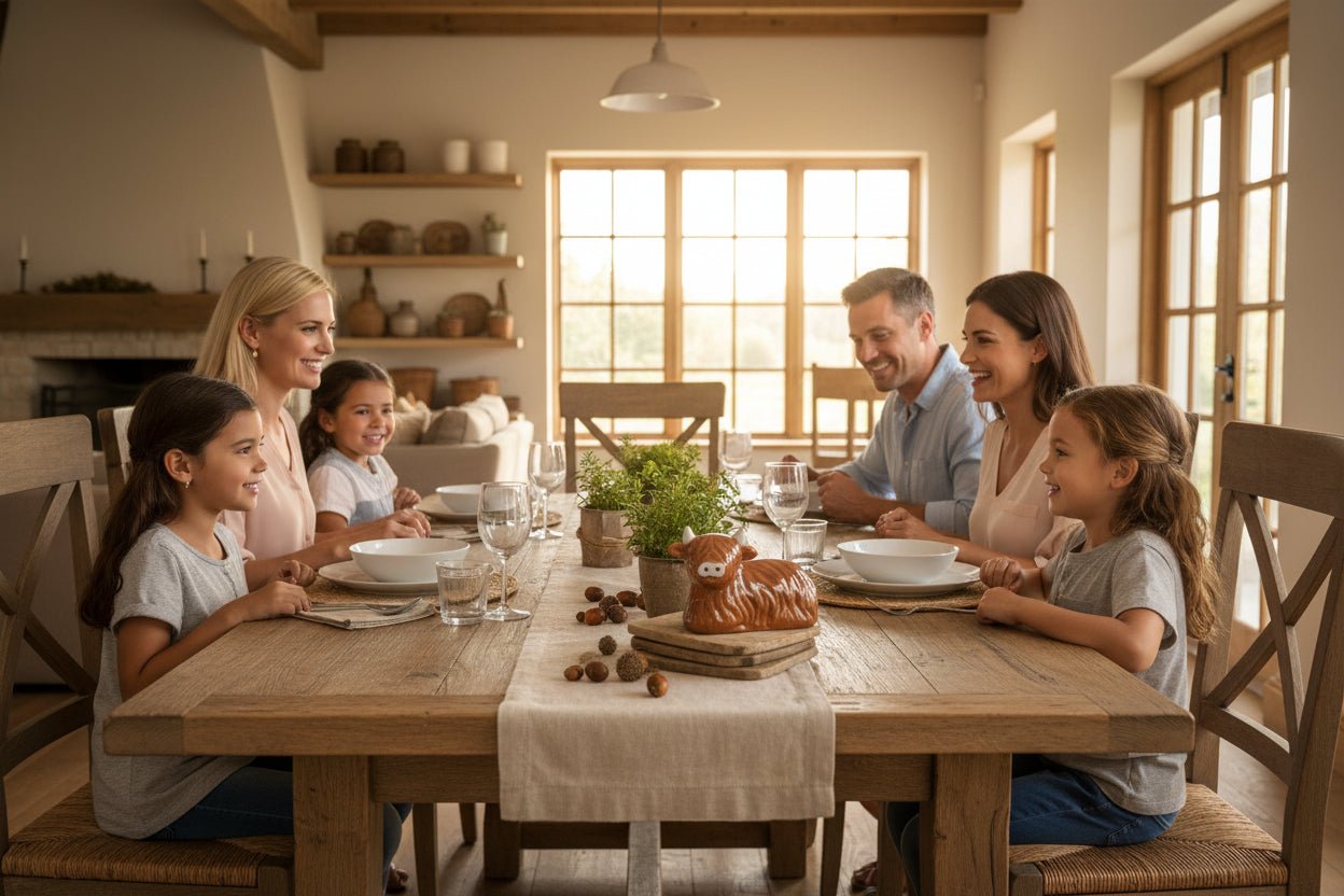 Highland Cow Salt & Pepper Shakers - Ceramic Farmhouse Kitchen Gift Set - HomesteadHoboz