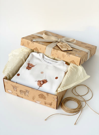 Adorable Highland Cow Sleepsuit for Newborns - HomesteadHoboz