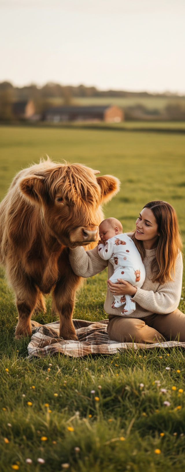 Adorable Highland Cow Sleepsuit for 9-12M - HomesteadHoboz
