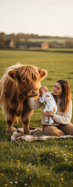 Adorable Highland Cow Sleepsuit for 9-12M - HomesteadHoboz