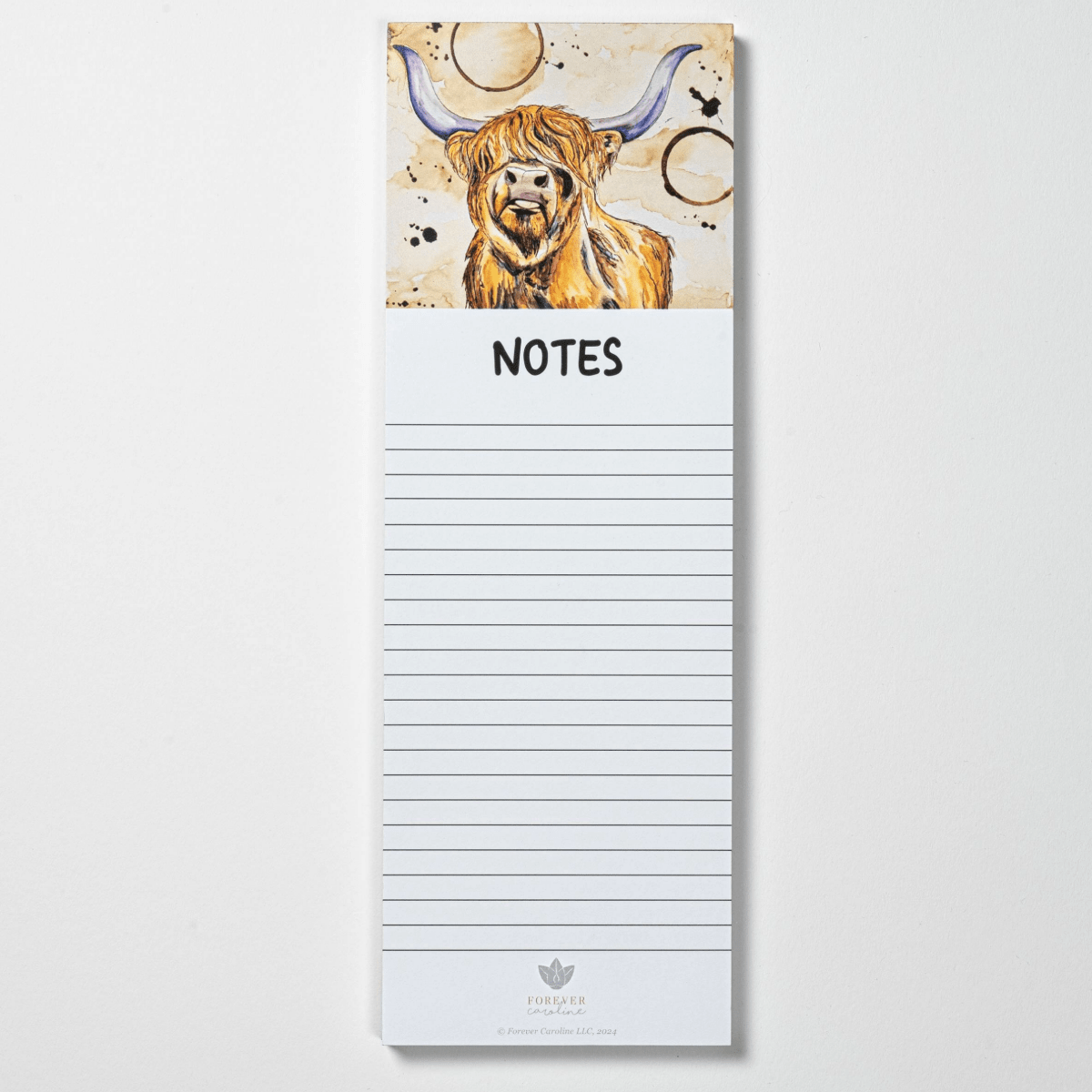 Magnetic Highland Cow Notepad - HomesteadHoboz