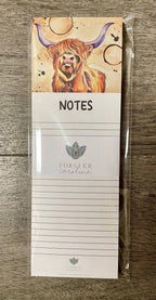 Magnetic Highland Cow Notepad - HomesteadHoboz