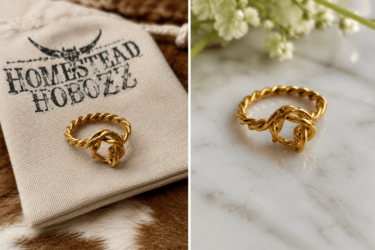 ORIGINAL HANDMADE HOMESTEADHOBOZ KNOT RING - HomesteadHoboz