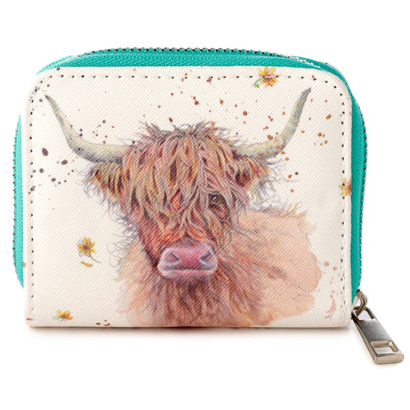 Cute Highland Cow Small Wallet Purse - HomesteadHoboz