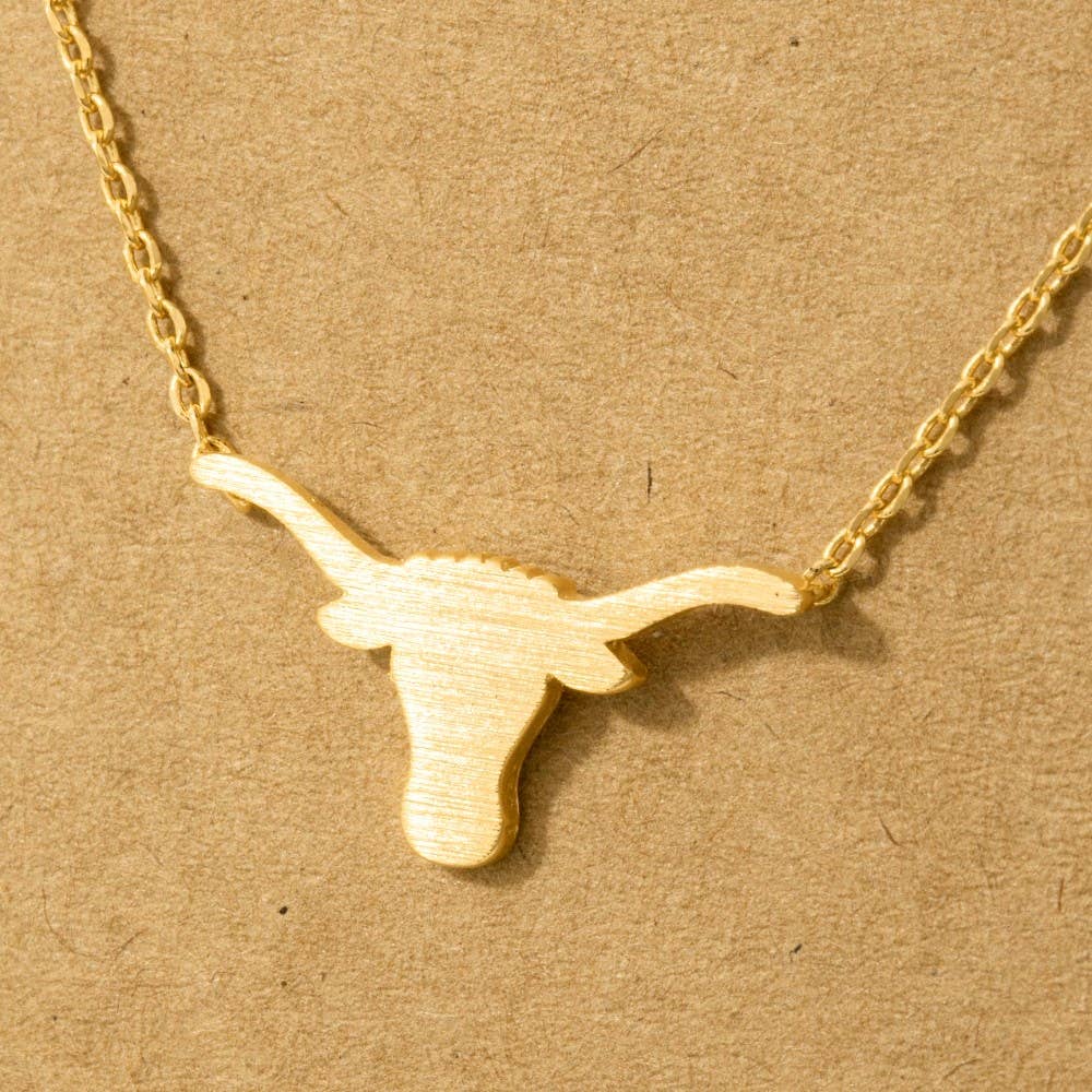 Texas Long Horn Bull Necklace - HomesteadHoboz