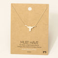 Texas Long Horn Bull Necklace - HomesteadHoboz