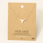 Texas Long Horn Bull Necklace - HomesteadHoboz