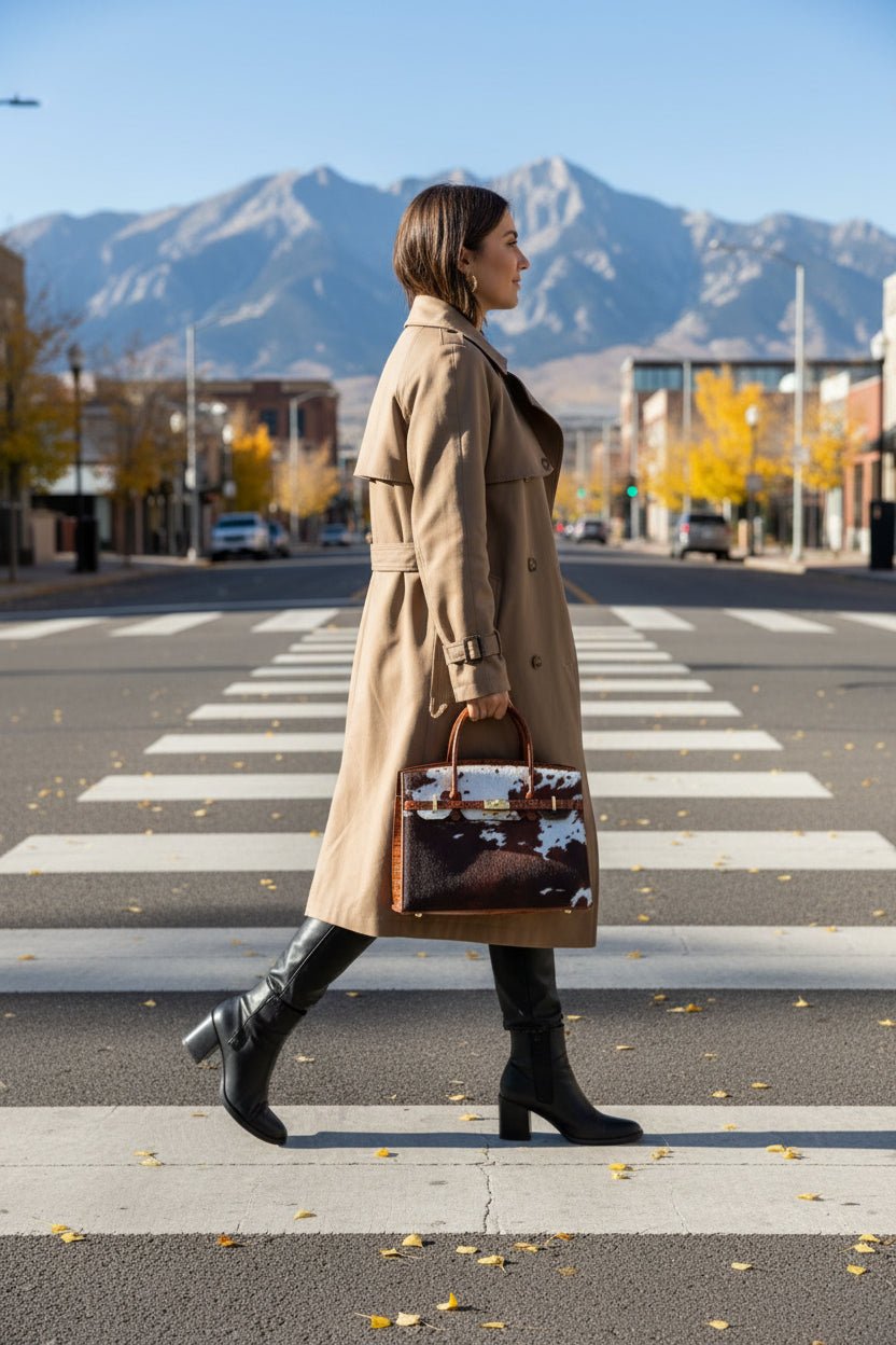 Udderly Stylish! Cow Print Tote Bag Handbag - HomesteadHoboz