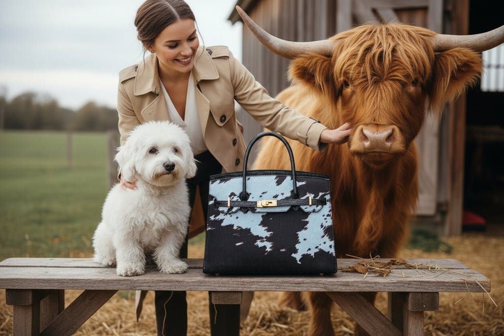Udderly Stylish! Cow Print Tote Bag Handbag - HomesteadHoboz