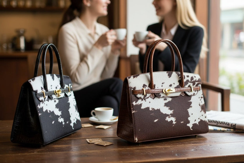 Udderly Stylish! Cow Print Tote Bag Handbag - HomesteadHoboz